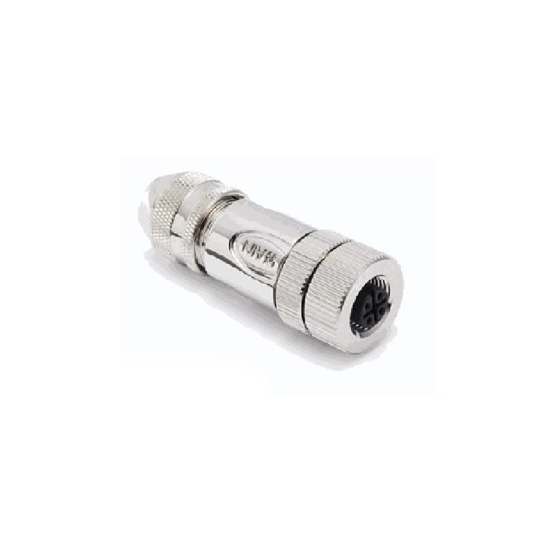 Connecteur femelle M12, 8 pol., codage A IP67, 2A, blindé